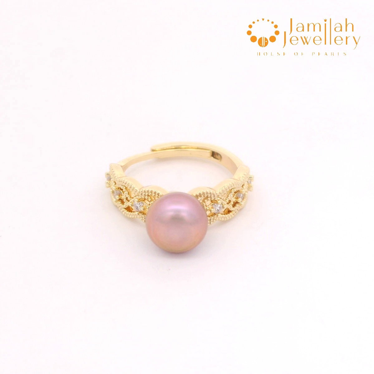 Ring Natural Color Freshwater Pearl Free Size_5