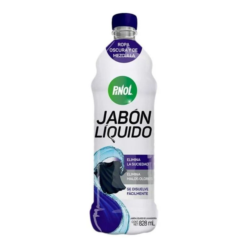 Jabón Liquido de Lavandería Pinol Ropa Oscura 828ml