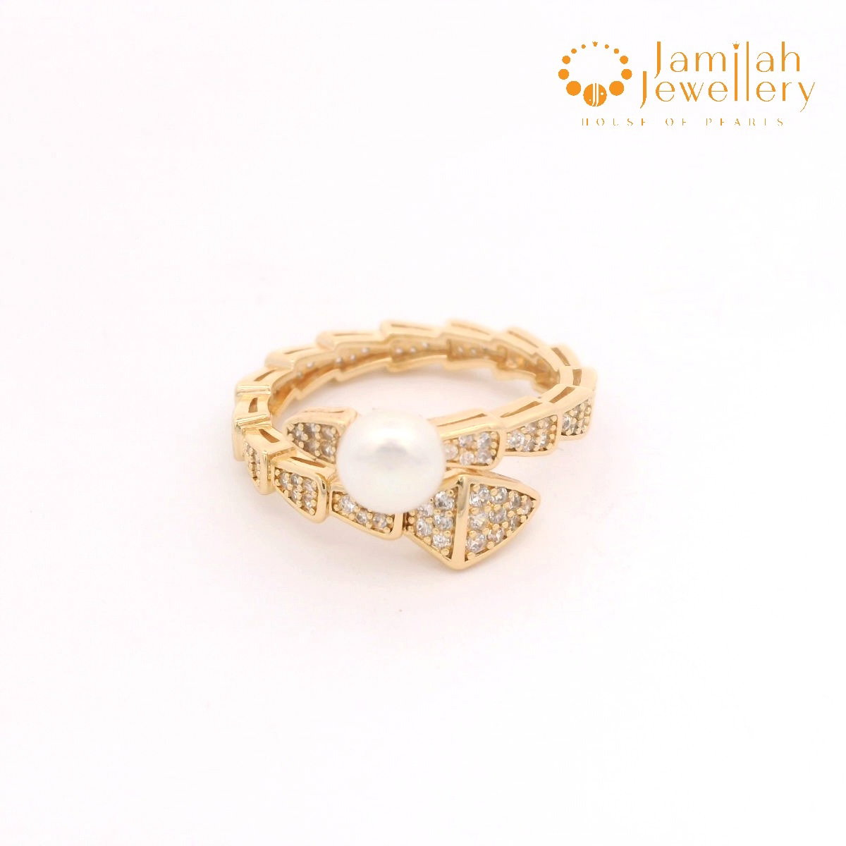 Ring Natural Color Freshwater Pearl Free Size_0