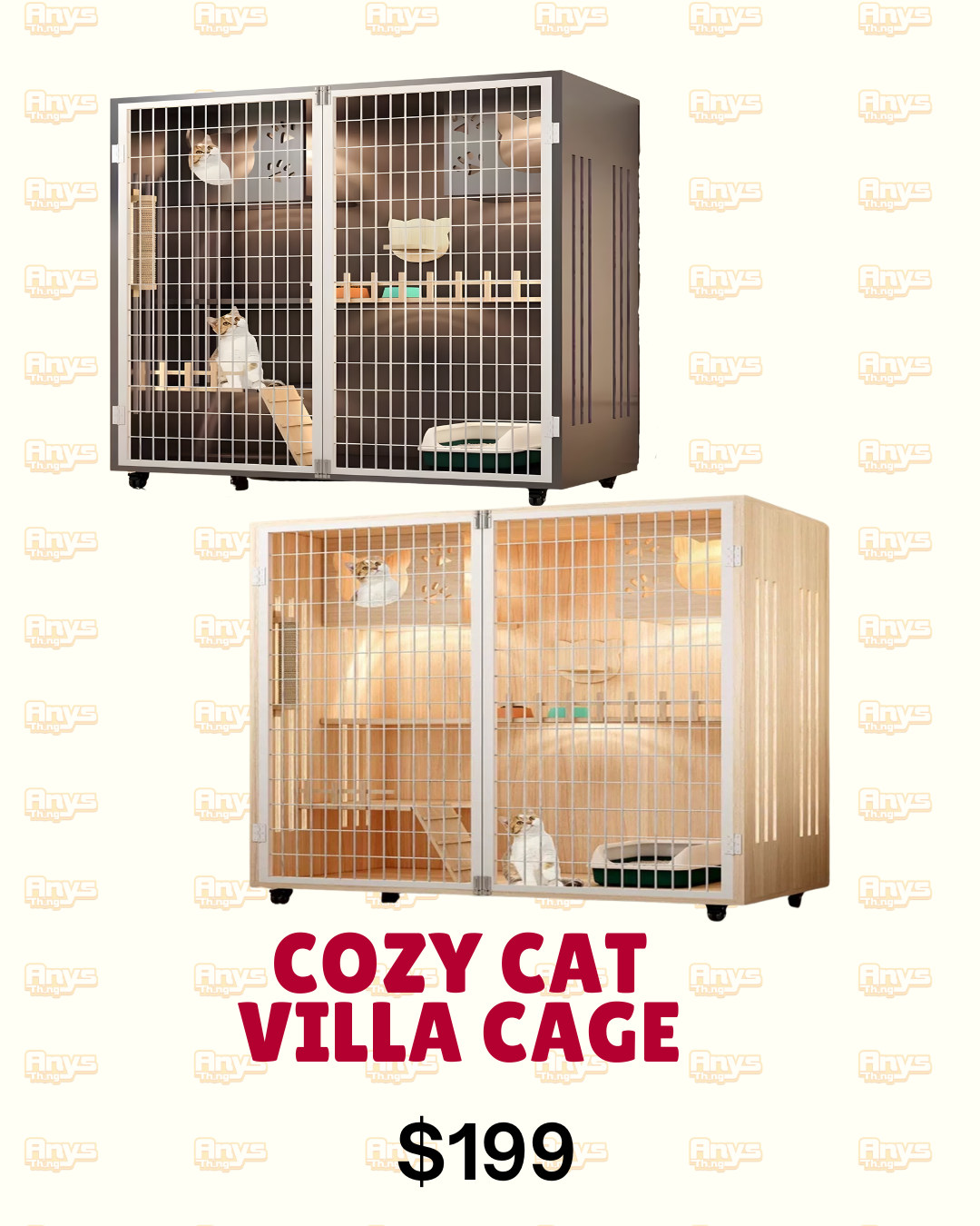 cozy cat villa cage