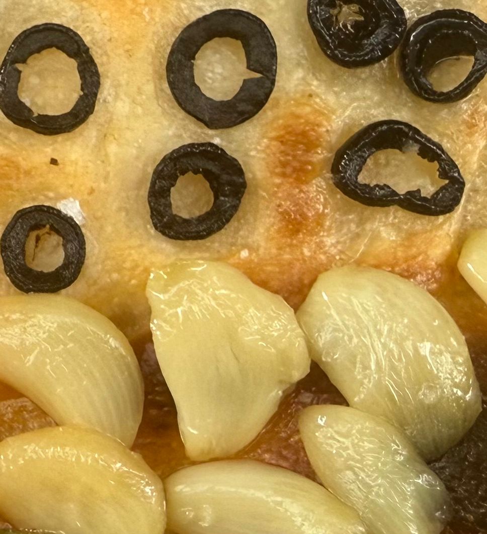 Garlic Confit, Black Olive & Fresh Oregano Focaccia_0