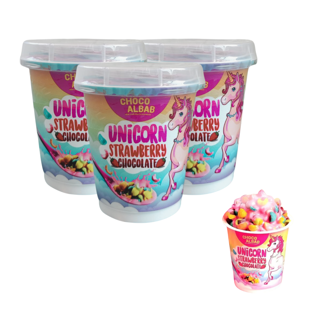 Unicorn Strawberry Chocolate 50 X 85G (Tub) 1 Carton