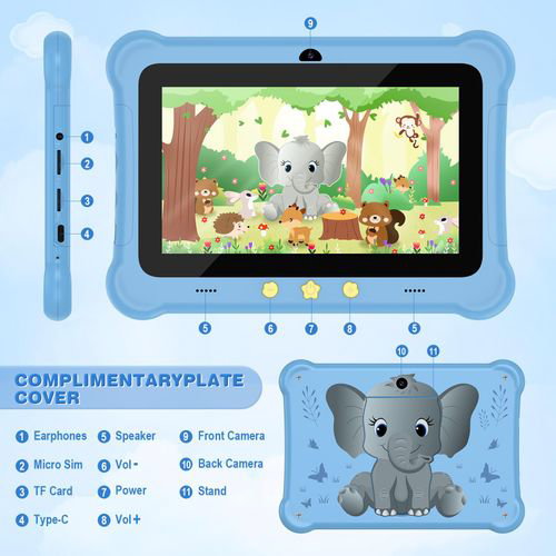 redbeat Kids Android Tablet 7 Inch, Quad Core, 6GB(2+4)RAM+32GB ROM+SD 512GB, Parental Controls, 3G Calling Tablet_1