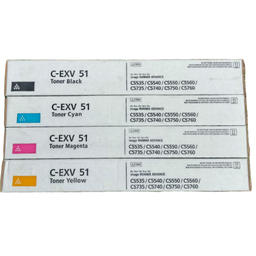 Toner Cartridges Canon C-EXV 51 CMYK - compatible and original OEM