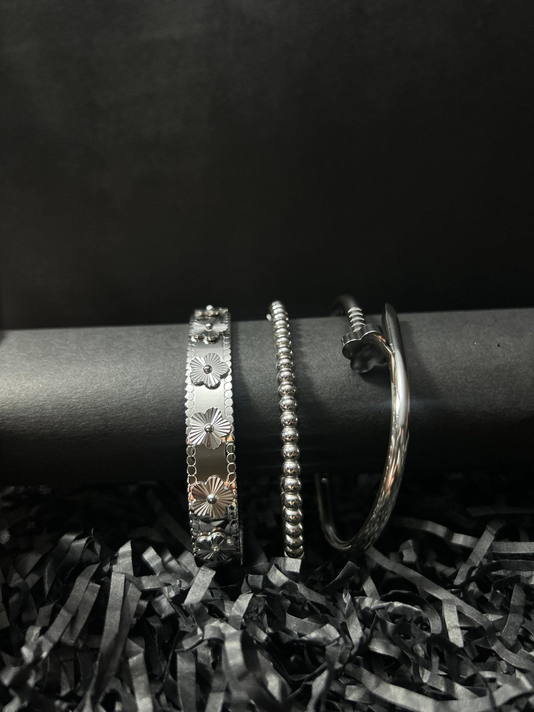 Silver 3 Piece Bracelet Set_0