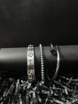 Silver 3 Piece Bracelet Set