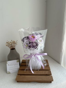 (3R022) 3 Stalk Soap Rose Mixed Bouquet 