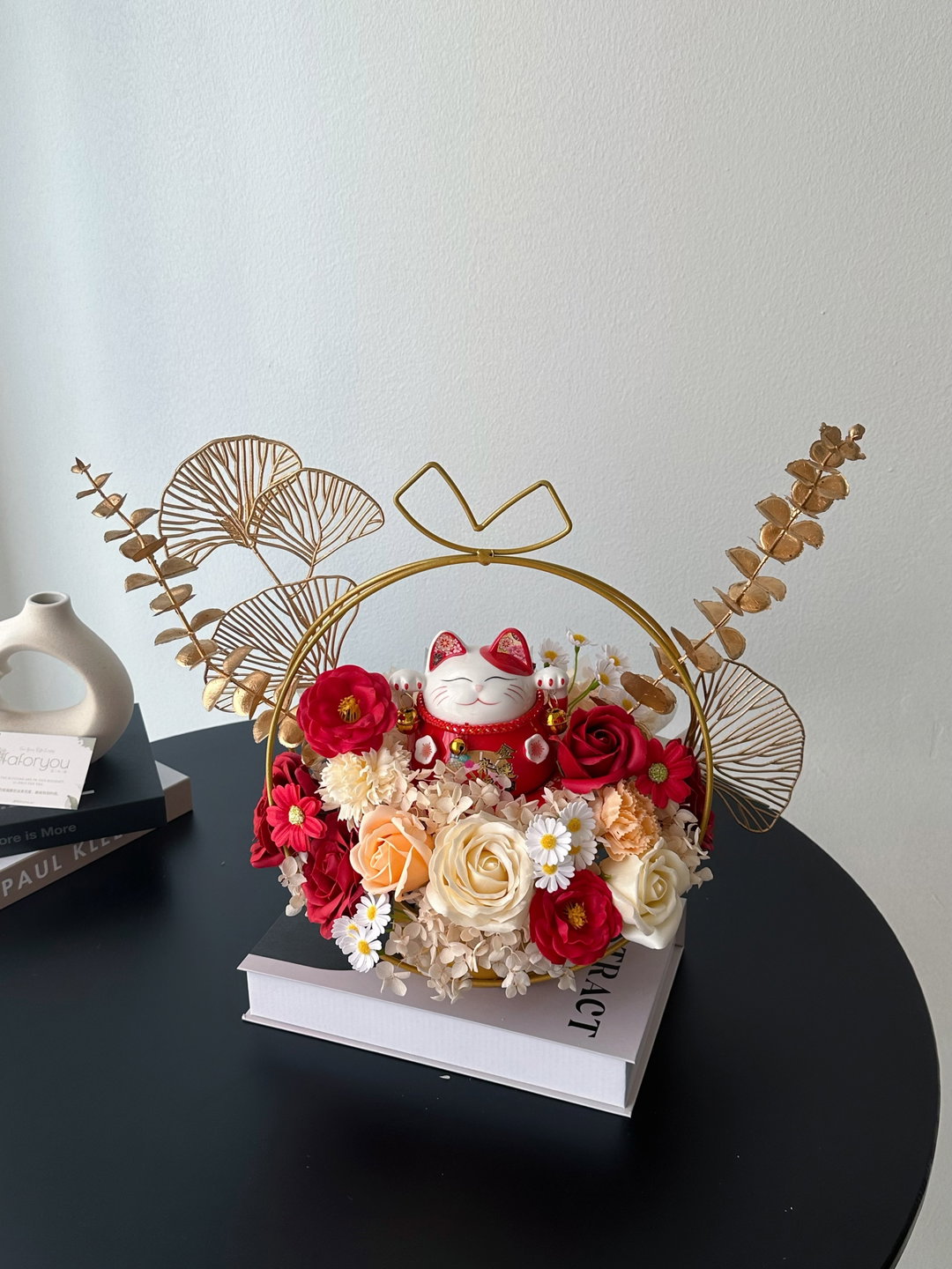  Lucky Cat Grand Opening Flower Basket  