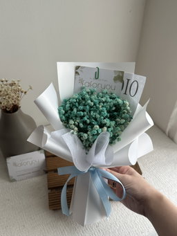 (B001) S Size Dried Baby Breath Bouquet 