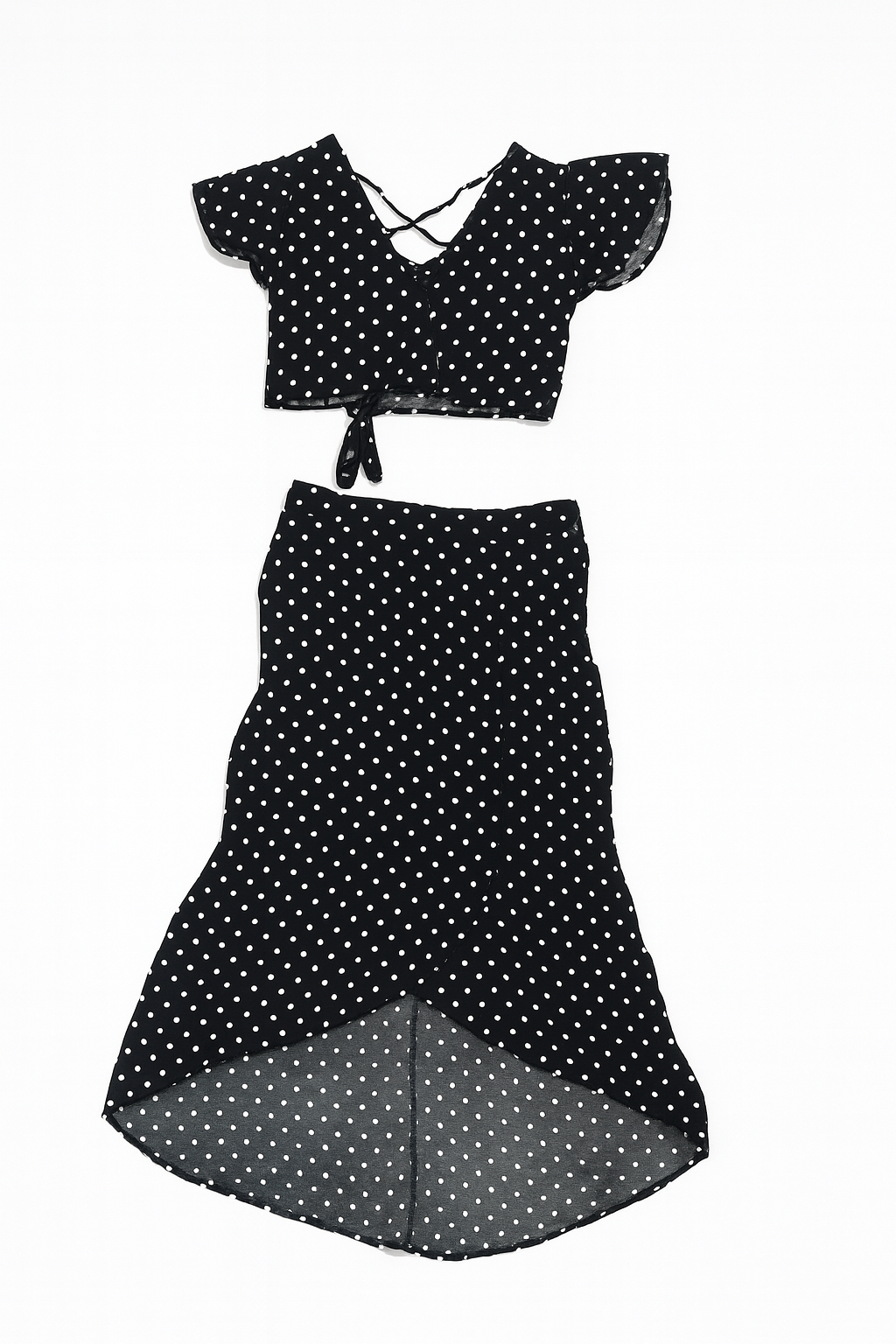 Conjunto de lunares negro de dos piezas - Size L_1