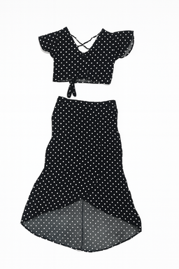 Conjunto de lunares negro de dos piezas - Size L