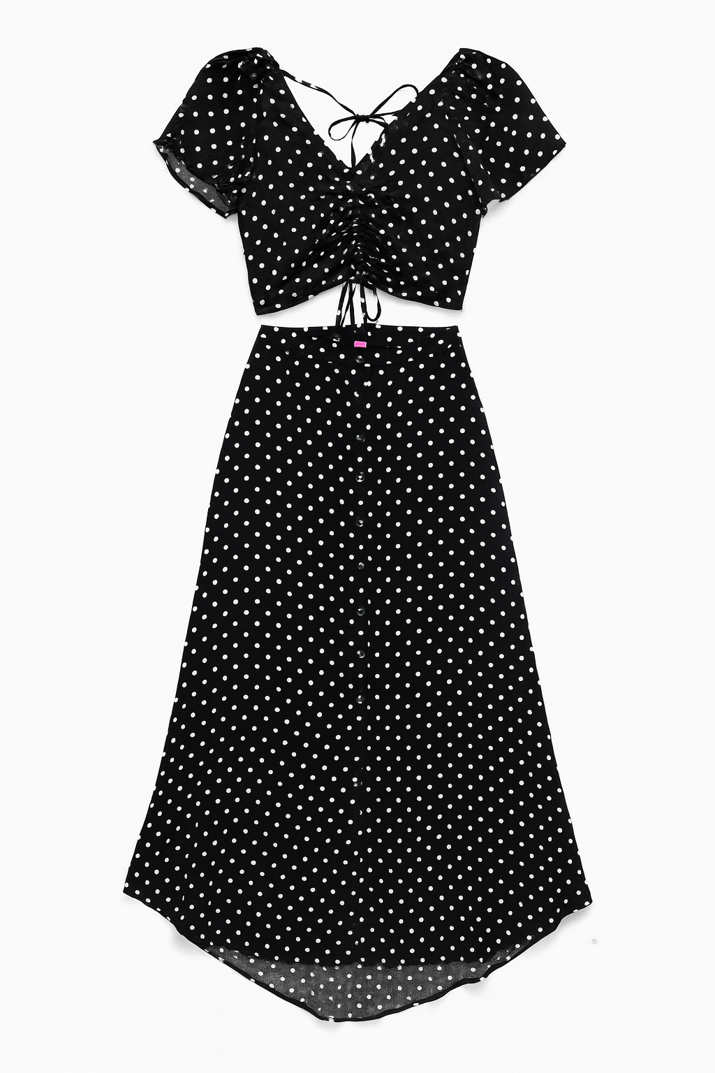 Conjunto de lunares negro de dos piezas - Size L_0