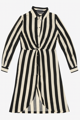 Vestido camisero de rayas en blanco y negro  Bershka - Size M