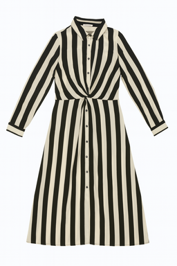 Vestido camisero de rayas en blanco y negro  Bershka - Size M