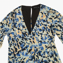 Vestido midi estampado en tonos azules y beige Nasty Gal - Size 6
