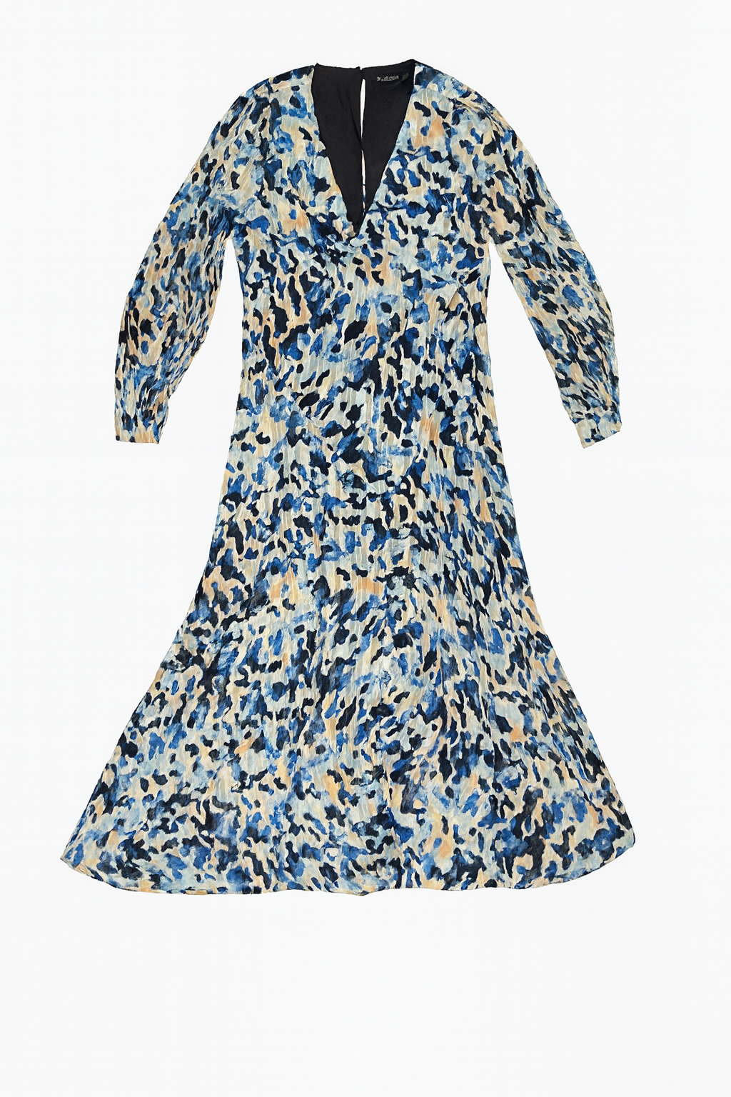 Vestido midi estampado en tonos azules y beige Nasty Gal - Size 6