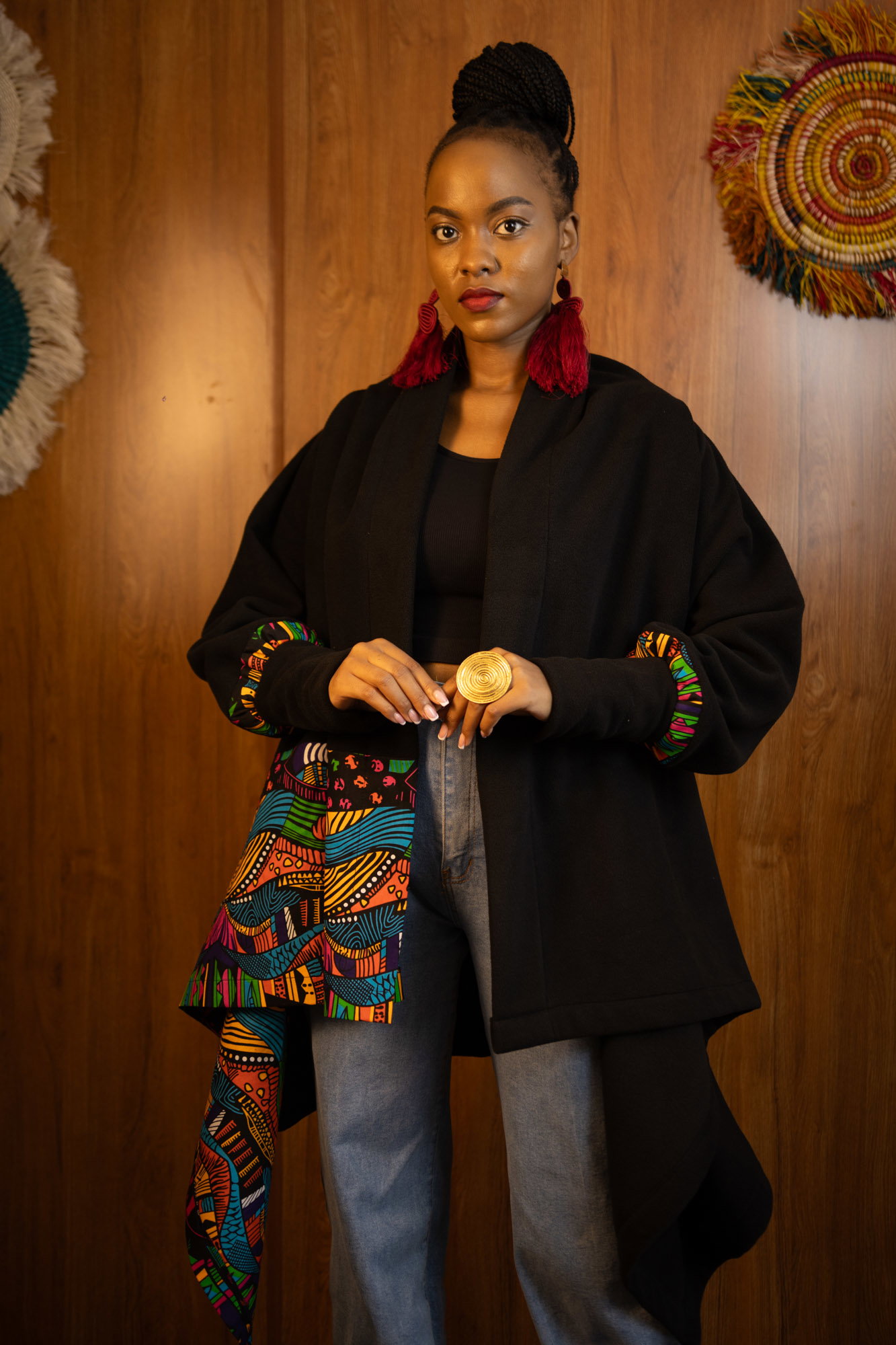 Ascili Malkia Wrap Coat - Black_0