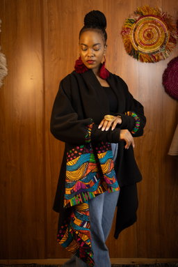 Ascili Malkia Wrap Coat - Black