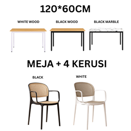 SET MEJA MAKAN + KERUSI