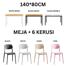 SET MEJA MAKAN + KERUSI