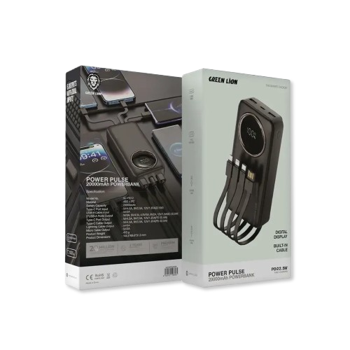 Green Lion Power Pulse 20000mAh Power Bank PD 22.5W