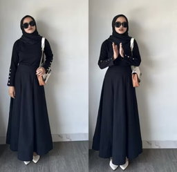 MORHA  Wide Skirt  Rok Panjang Wanita Lebar Line A