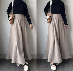 MORHA  Wide Skirt  Rok Panjang Wanita Lebar Line A