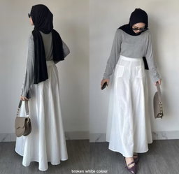 OMIRA SKIRT (LINE A FLARE MAXI)
