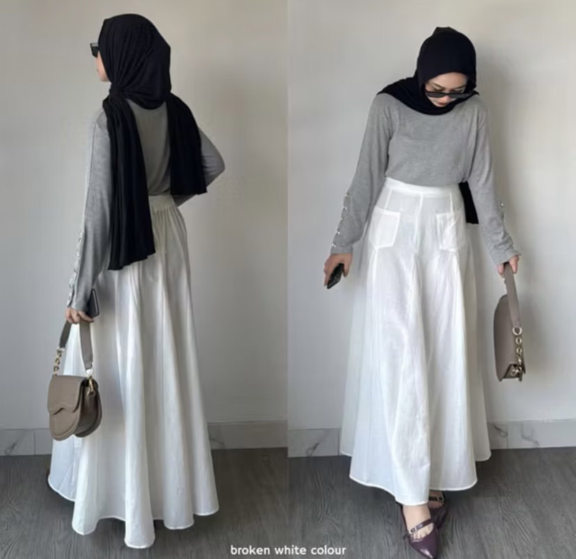 OMIRA SKIRT (LINE A FLARE MAXI)_5