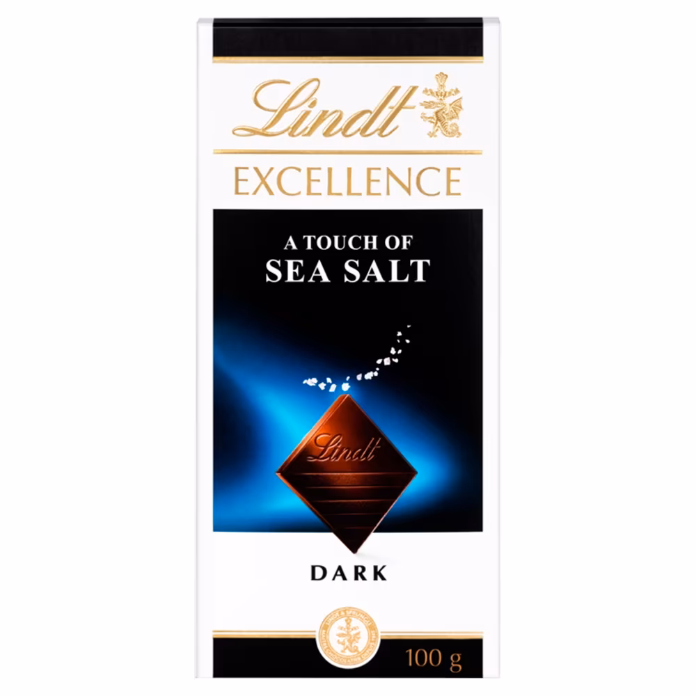 Lindt Excellence Dark Sea Salt Chocolate Bar 100g_0