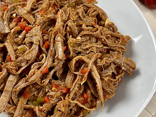 Carne de res mechada