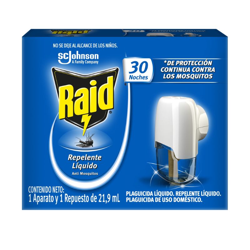 Insecticida Raid 30 Noches 21.9 ml