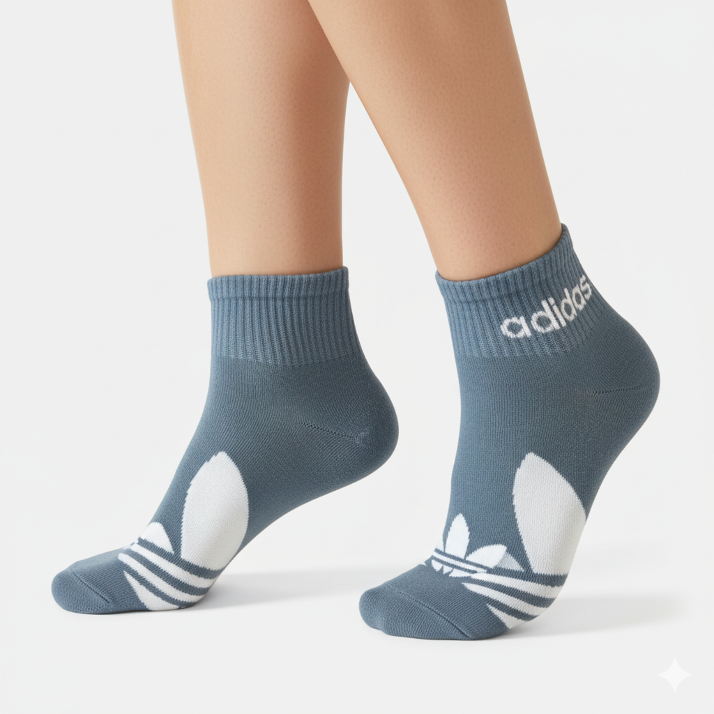 [10002] - 3 Pairs Men's Cotton Blend Crew Socks – Soft, Breathable & Everyday Comfort _0