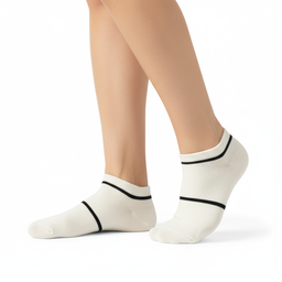[10042] - 3 Pairs Men's Cotton Blend Low-Cut Ankle Socks – Breathable Dots/Stripes & Everyday Comfort 