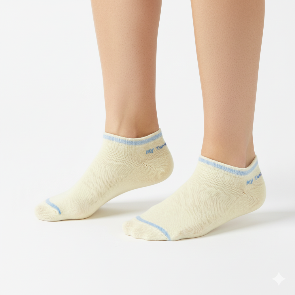 [10046] - 3 Pairs Women's Cotton Blend Low-Cut Ankle Socks – Breathable, Antibacterial & Everyday Comfort_0
