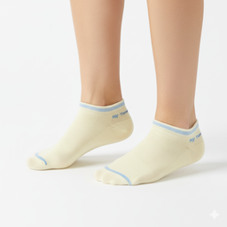 [10046] - 3 Pairs Women's Cotton Blend Low-Cut Ankle Socks – Breathable, Antibacterial & Everyday Comfort