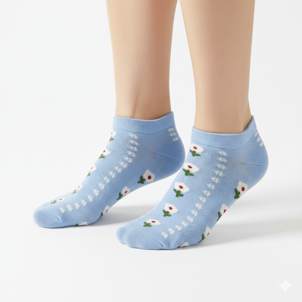 [10046] - 3 Pairs Women's Cotton Blend Low-Cut Ankle Socks – Breathable, Antibacterial & Everyday Comfort_1