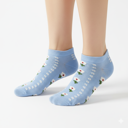 [10046] - 3 Pairs Women's Cotton Blend Low-Cut Ankle Socks – Breathable, Antibacterial & Everyday Comfort