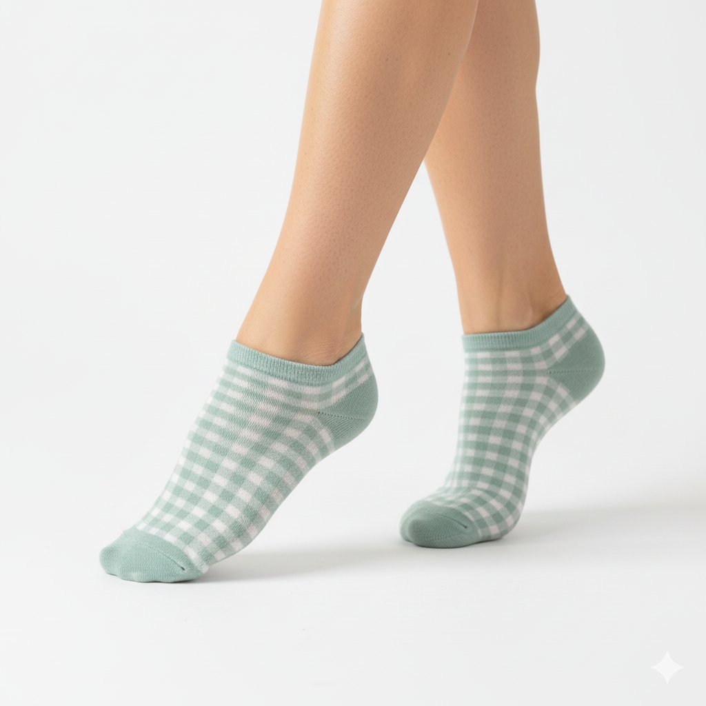 [10053] - 3 Pairs Women’s Cotton Blend Low-Cut Ankle Socks – Breathable, Trendy & Everyday Comfort 