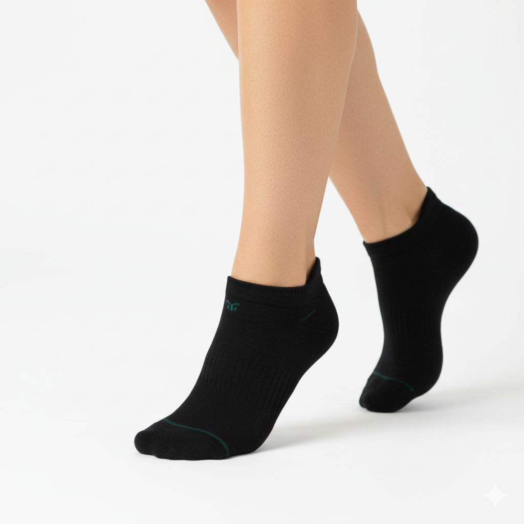 [10057] - 5 Pairs Women’s Cotton Blend Low-Cut Ankle Socks – Soft, Breathable & Everyday Comfort 