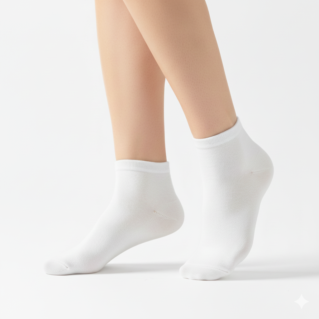 [10065] - 3 Pairs Men’s Cotton Blend Crew Socks – Soft, Breathable & Everyday Comfort 