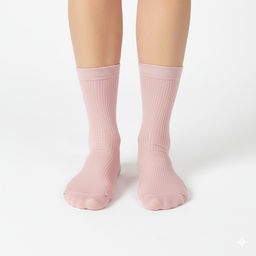 [10093] - 5 Pairs Women’s Viscose-Blend High-Cut Crew Socks – Soft, Breathable & Everyday Comfort 