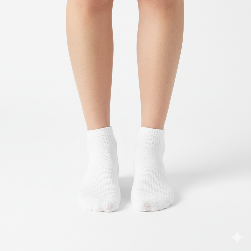 [10095] - 3 Pairs Men’s Cotton Blend High-Cut Crew Socks – Breathable & Everyday Comfort 