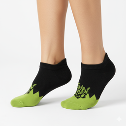 [10098] - 2 Pairs Men’s High-Cotton Low-Cut Ankle Socks – Breathable Stripes/Alphabet Detail 