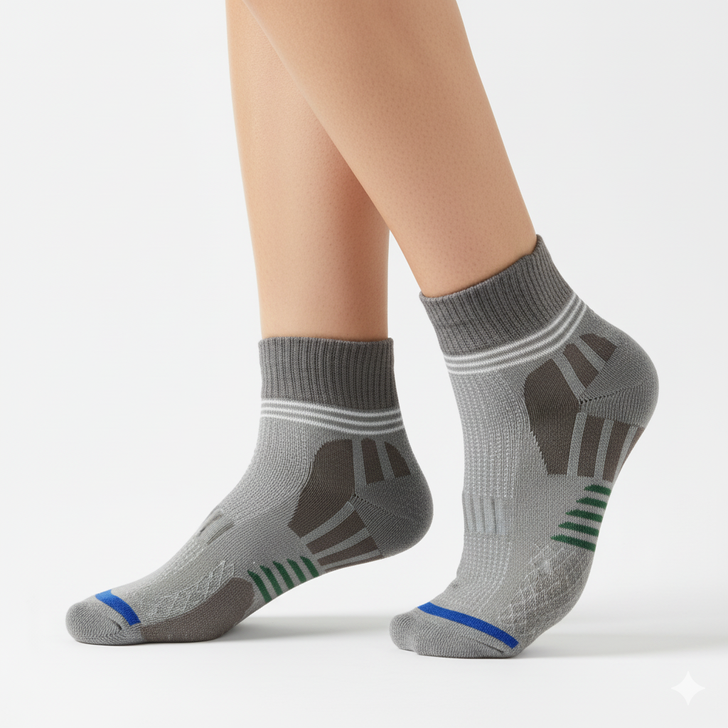[10109] - 3 Pairs Men’s Cotton Blend Crew Socks – Breathable, Cushioned & Sweat-Absorbing _0