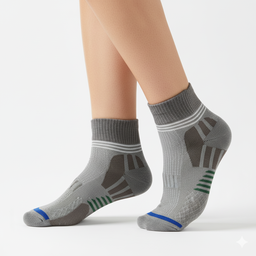 [10109] - 3 Pairs Men’s Cotton Blend Crew Socks – Breathable, Cushioned & Sweat-Absorbing 
