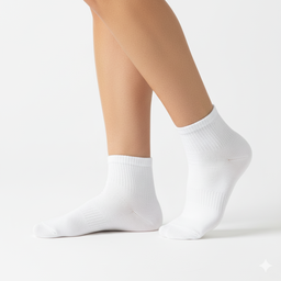 [10110] - 5 Pairs Men’s Cotton Blend Crew Socks – Breathable, Sweat-Absorbing & Minimal 