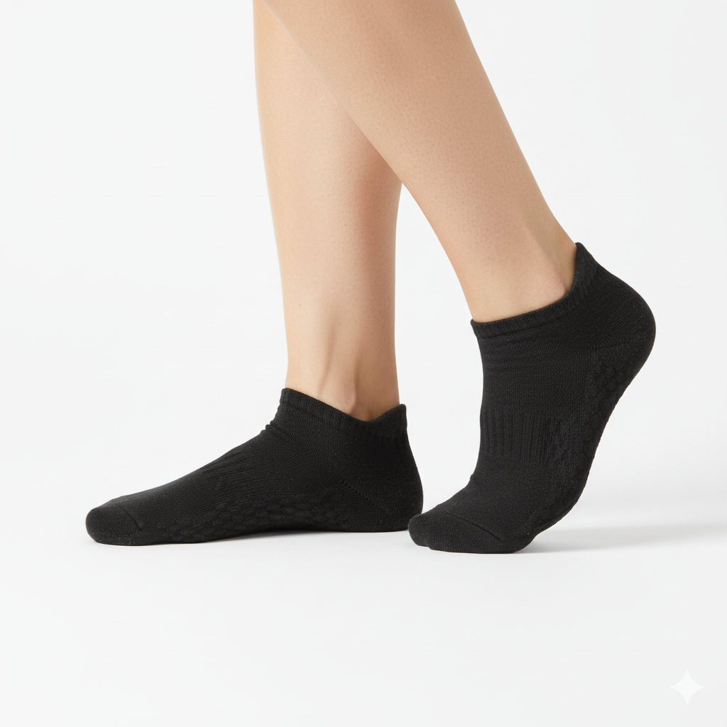 [10139B] - 5 Pairs Unisex Low-Cut Ankle Socks – Soft, Breathable & Minimal_0