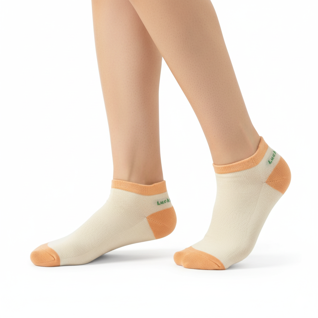 [10142B] - 5 Pairs Women’s High-Cotton Low-Cut Ankle Socks – Breathable Stripes/Shapes & Comfort_0