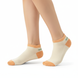 [10142B] - 5 Pairs Women’s High-Cotton Low-Cut Ankle Socks – Breathable Stripes/Shapes & Comfort
